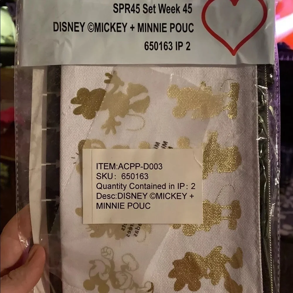 NIP THE HAPPY PLANNER DISNEY MICKEY MOUSE MINNIE MOUSE PEN CASE POUCH FOLDER